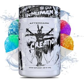 AfterDark Supplements Creation Creatine Monohydrat Powder، 10000 مجم مزيج كرياتين ماتريكس، يعزز القوة والقدرة على التحمل ونمو العضلات، معتمد من GMP، صنع في الولايات المتحدة الأمريكية، 21 حصة، مخروط الثلج