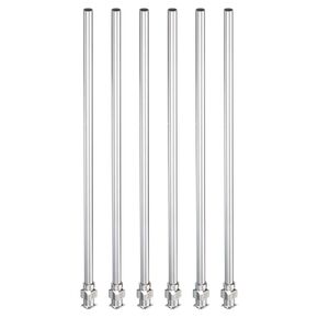 PATIKIL 8Ga x 5 Inch Stainless Steel Dispensing Needle Tips, 6Pcs Metal Glue Needle Tube Blunt Tips Luer Lock for Thick Glue Ink Lab, Silver