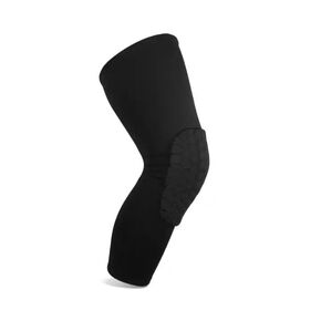 Leg Compression Sleeve with Knee Pads, Honeycomb Hexagon Padding for Support & Protection | Anti Collision Long Non-Slip | Football Basketball Volleyball