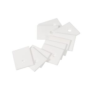 PATIKIL Alumina Ceramic Sheet Cooling Pad Insulating Sheet 10pcs 3.5mm Hole High Hardness for MOS Transistor 25x20x2mm(1x0.8x0.08")