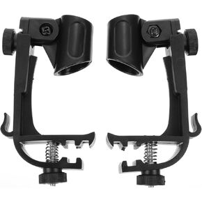 2pcs Microphone Clip Microphone Holder Adjustable Clip for Microphone Drum Rim Clip Microphone Stand Clip Microphone Drum Clamp Mic Drum Rim Clamp Drum Clip Drum Mic Clip