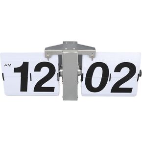 Retro Flip Desk Shelf Clock, Modern Digital Mechanical Auto Flip Down Clock,12 Hours Vintage Table Desk Clock Home Decor Ideal for Home Office Christmas (Black)