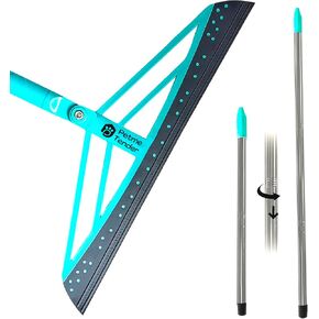 Magic Broom Squeegee Dog Pet Hair Remover, Rotatable, Extendable - Silicone Broom Pet Hair Remover for All-Surfaces Hardwood Floors, Rugs, Tile, Glass, Liquid-Dirt with 50" Handle