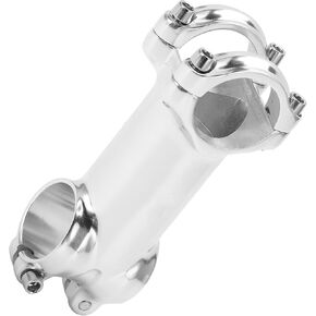 VGEBY Bike Stem, Silver Road Bike Stem Handlebar Stem for MTB 31.8x80mm for 28.6mm Front Fork Clamp and Spare Supplies Stem Chrome