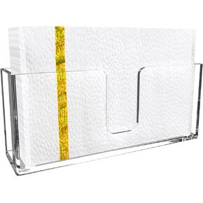 Acrylic Napkin Holders, Guest Towel Dispenser Napkin Paper Stand, 9 Inch Clear Hand Towel Storage Tray for Bathroom Vanity Countertop, Kitchen Counter, Dining Table Parties Weddings