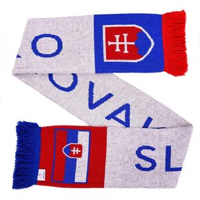 Slovakia Slovensko Soccer Knit Scarf