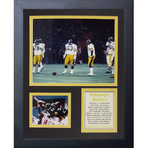 Legends Never Die "1970 Pittsburgh Steelers Steel Curtain Framed Photo Collage, 11 x 14-Inch (11527U)