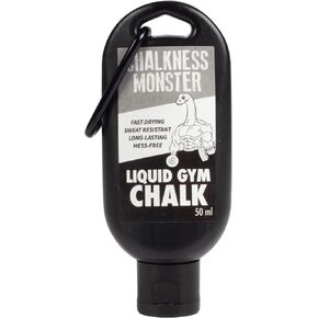 Liquid Gym Chalk - Mess-Free - Premium Sweat Resistant Long Lasting Grip Enhancer - Quick Dry Improved Hand Grip for Gymnastics, Rock Climbing, Power Lifting and More - Chalkness Monster 50 mL Bottle
