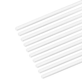 uxcell ABS Styrene Plastic Round Bar Rod,5/64 inch Dia 20 inch Length,White for Architectural Model Making DIY 10pcs