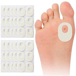 Corn Cushion Pads, 60 PCS Soft Felt Callus Cushions, Self-Adhesive Corn Callus Remover Cushions Toe Heel Pain Relief Anti-wear Sticker Pads for Women Men Protect Calluses from Rubbing on Shoes (Oval)