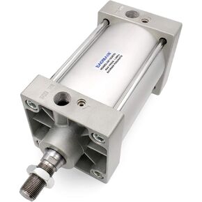 Baomain Pneumatic Air Cylinder SC 100 x 50 PT 1/2; Bore: 4", Stroke: 2"; Screwed Piston Rod Dual Action