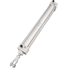 Baomain Pneumatic Air Cylinder SC 32 x 250 PT 1/8, Bore: 1 1/4 inch, Stroke: 10 inch, Screwed Piston Rod Dual Action 1 Mpa with Y Connector and 2PCS 6mm Fitting