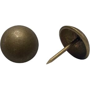 13/16" (20mm) Dull Aged Natural Bronze Decorative Tacks Furniture Upholstery Nails, Size #1052-100 Pieces
