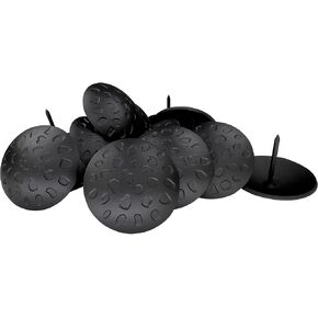 50 Pack - 1.5 Inch Iron Clavos - Decorative Nails - Black - Upholstery Tacks - Clavos - Antique Decorative Rustic Nails for Wood, Decorative Door Studs, Farm Barn Door, Furniture Nails