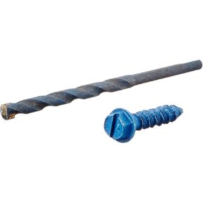 ITW Brands 24515 225 Pack, 1/4" x 1-1/4", Tapcon Hex Washer Head Concrete Anchor, 1.25 inches, No Color