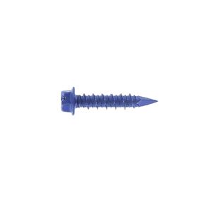 1/4" x 1-1/4" Hex Head Blue Concrete Screws (Box of 100) to Anchor Masonry, Brick & Block