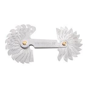 British Whitworth 4G-62G Screw Thread Pitch Gauge Tool Pitch Cutting Gauge Caliper Gauges Measuring Tool for Industrial Measurement