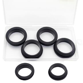 3/8" Drill Hole, 1/4" ID Silicone Rubber Top Hat Grommets for Wiring, 3/16" Groove Width, Automotive Firewall Wire Cable Protector Gasket Ring for Tubing in Hydroponic, Irrigation Systems, 35 pcs