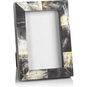 Zodax African Black Horn Inlaid Photo Frame - 4x6
