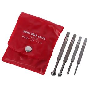 Bore Measurement Tool 4PCS Ball Type Durable 1/8'' ~ 1/2'' Hardened Bore Gauge High Precision Small Bore Gauge Quick Inside Measurements of Holes
