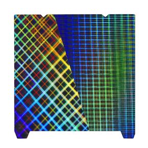 Ideaformer Rainbow Plaid+Rainbow Mesh PES Smooth K1 K1C Build Plate，235X235mm Spring Steel Plate for Creality K1/K1C/Ender 5 S1/Ender 3 S1 Pro/Ender 3 S1/Ender V3 KE/SE（without Magnetic Plate）