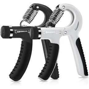 2 Set of Grip Strenght Trainer: Adjustale Hand Grip Strengthener with Resistance Ranging from 22 to 132 lbs (10 to 60 Kg), Designed for Athletes and also for everyone