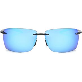 Rimless Polarized Sports Sunglasses for Men Women Driving Running Fishing Golf 100% UV Blocking Glasses Mirror Shades