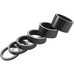 Carbon Fiber Headset Spacer Stem Spacer 6 7 8 Pcs Set 1 1/8 inch 2/3/5/8/10/12/15/20/30mm for MTB Road Bike Santa Cruz HARO Mongoose GT Giant Trek Cannondale Scott Yeti Schwinn Bike