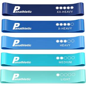 Resistance Bands, Set of 5 Bands – 5 Different Resistance Levels, Exercise Guide, eBook, Carry Bag – 5X Booty Loop Band for Butt and Legs Women - Fitness Stretch Band for Workout Men