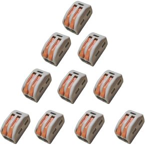 HENGXIA 21Pcs, 2 Conductor Compact Splicing, 2 Circuit Inline Splices, 28-12 AWG, SPL-2
