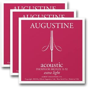 AA Augustine Acoustic Phosphor Bronze Classical Guitar Strings (3-Pack) (Extra Light)