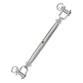 5PCS M5 Jaw Jaw Turnbuckle Stainless Steel Jaw and Jaw Turnbuckle, Jaw Jaw Closed Body Marine Turnbuckle Jaw, Durable for Wire Rope Cable