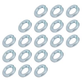 Split Lock Washer (1/4") 100Pcs, Zinc-Plated Carbon Steel Spring Lock Washer Elastic Gasket - for Household Applications