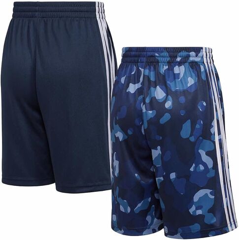 adidas Youth 2-Pack 3 Stripes Short (as1, Alpha, s, Regular, Navy/Navy Camo) in Saudi Arabia