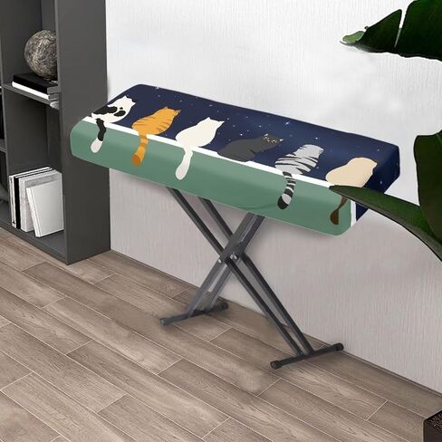 Aztec Green Pattern Piano Keyboard Dust Cover Music Keyboard Dirt Proof Cover Stretchy Electronic Keyboard Piano Cover with Elastic Band Piano Accessories, 61-76 Keys in Saudi Arabia