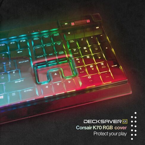 غطاء لوحة المفاتيح Decksaver GE متوافق مع Corsair K70 RGB MK2، K70 MK2 SE، K70 RGB MK2 Low Profile، Clear Smoke in Saudi Arabia