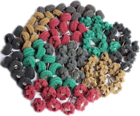 1 inch Abrasive Wheel Buffing Polishing Wheel Kit for Rotary Tool,Scouring Pad Mini Polishing Brush for Metal Polishing (100) in Saudi Arabia