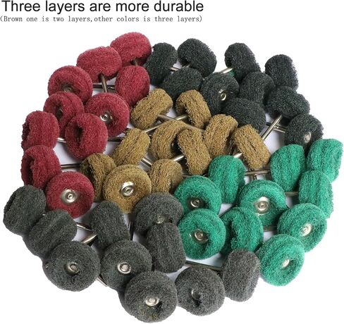 1 inch Abrasive Wheel Buffing Polishing Wheel Kit for Rotary Tool,Scouring Pad Mini Polishing Brush for Metal Polishing (100) in Saudi Arabia
