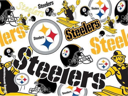 Tervis Made in USA Double Walled NFL® Pittsburgh Steelers Insulated Tumbler Cup Keeps Drinks Cold & Hot, 24oz, All Over in Saudi Arabia
