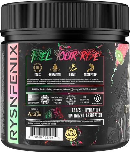 EAA Endure - 11g EAA + BCAA with Astragin & Black Pepper Extract for Enhanced Amino Acid Absorption & Aquamin Electrolytes for Hydration | 25 Servings (Kiwi Guava) in Saudi Arabia