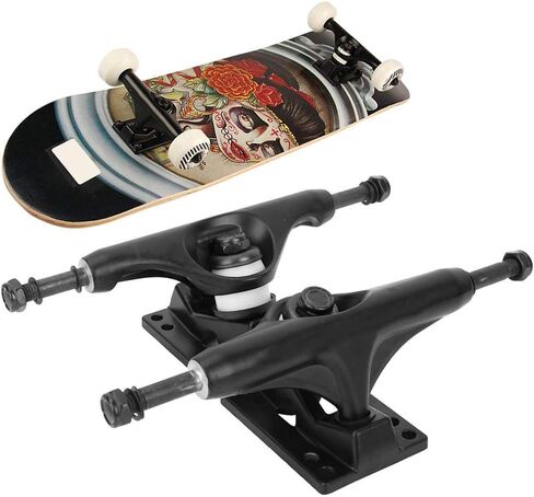 Health Gear 2 Pack 4-8 Inch Black Aluminum Alloy Skateboard Trucks, Longboard Skateboard Trucks Surf Skate Trucks Skateboard Tool in Saudi Arabia