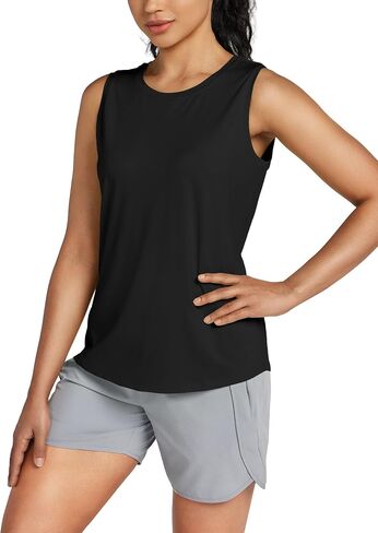Willit Women's Workout Tank Tops Sleeveless Running Yoga Tops Quick Dry Active Shirts Gym Exercise Loose Fit in Saudi Arabia
