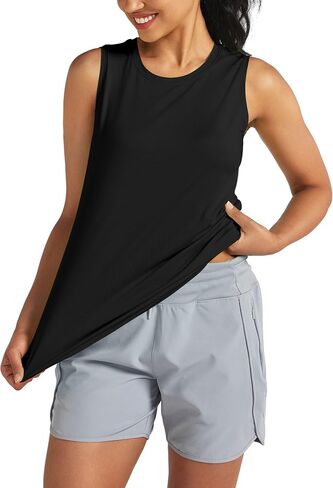 Willit Women's Workout Tank Tops Sleeveless Running Yoga Tops Quick Dry Active Shirts Gym Exercise Loose Fit in Saudi Arabia