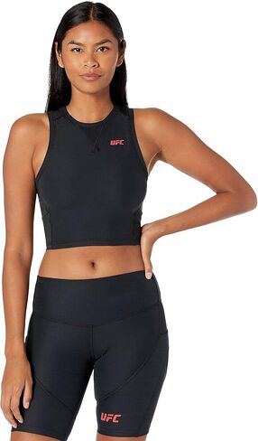 UFC Sleeveless Crew Neck Cropped Top for Women – Pull-on Construction – Embossed Logo – Blended Polyester in Saudi Arabia