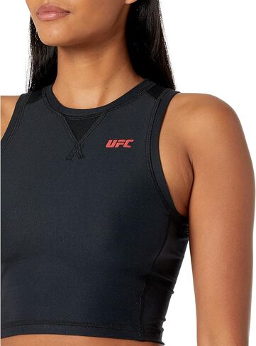 UFC Sleeveless Crew Neck Cropped Top for Women – Pull-on Construction – Embossed Logo – Blended Polyester in Saudi Arabia