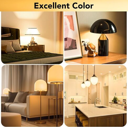 led dimmable Light Bulbs 60 watt Soft White Light Bulbs,e26 Light Bulb 800 lumens led Light Bulbs A19 3000K ETL Listed 4 Pack in Saudi Arabia
