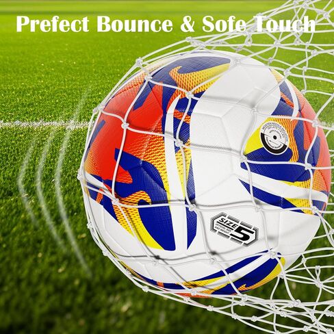 Size 5 Soccer Ball Official for Adult Youths, Training Match Soccer Balls Outdoor Indoor Sport with Pump in Saudi Arabia