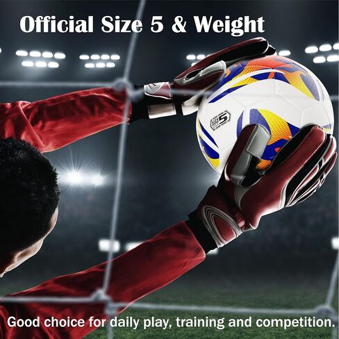 Size 5 Soccer Ball Official for Adult Youths, Training Match Soccer Balls Outdoor Indoor Sport with Pump in Saudi Arabia