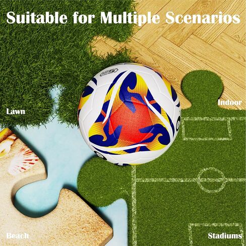 Size 5 Soccer Ball Official for Adult Youths, Training Match Soccer Balls Outdoor Indoor Sport with Pump in Saudi Arabia