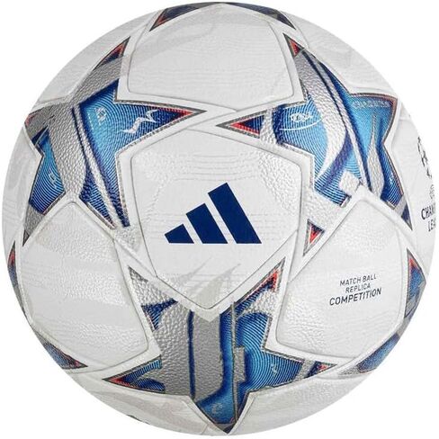 adidas Unisex Ball (Thermal Bonding) UCL Com, Top: White/Silver Met./Bright Cyan/Team Royal Blue Bottom: Shock Purple F16/Iron Met./Solar Orange, IA0940 in Saudi Arabia
